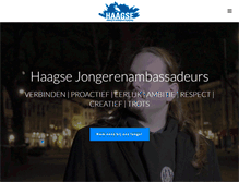 Tablet Screenshot of haagsejongerenambassadeurs.nl